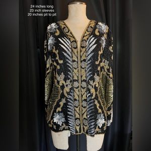 Vintage Annabelle beaded jacket. All beads intact. Sizes on photo